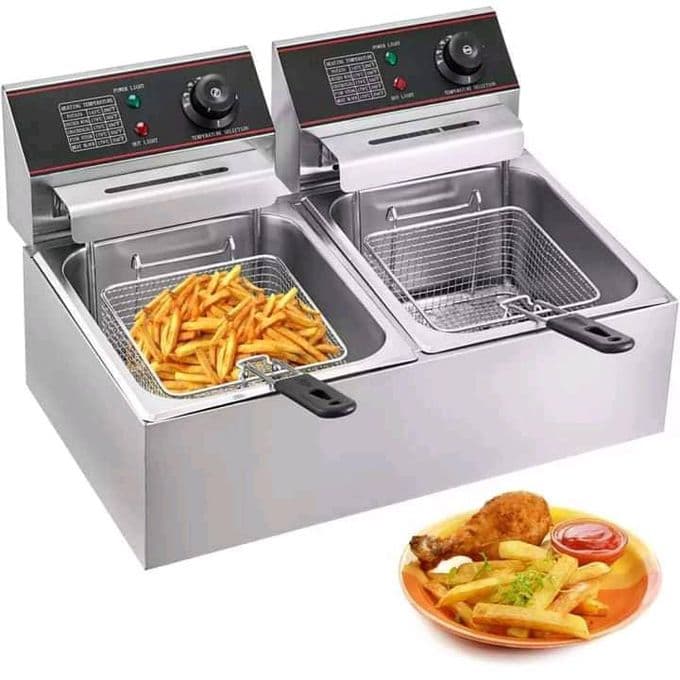 deep fryer ya majiko mawili ya globalstar